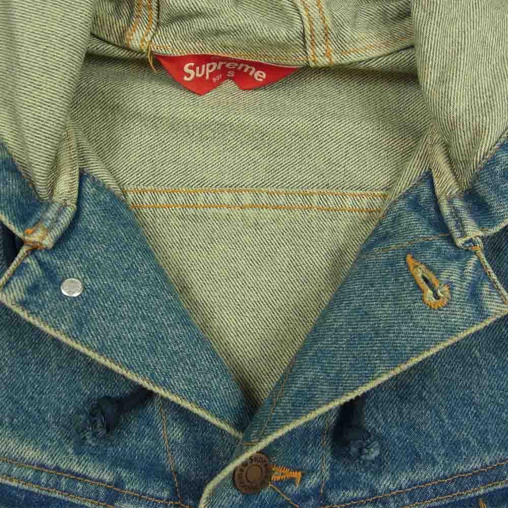 Supreme シュプリーム 15SS Hooded Denim Jacket フーデッド デニム ジャケット インディゴブルー系 S【中古】