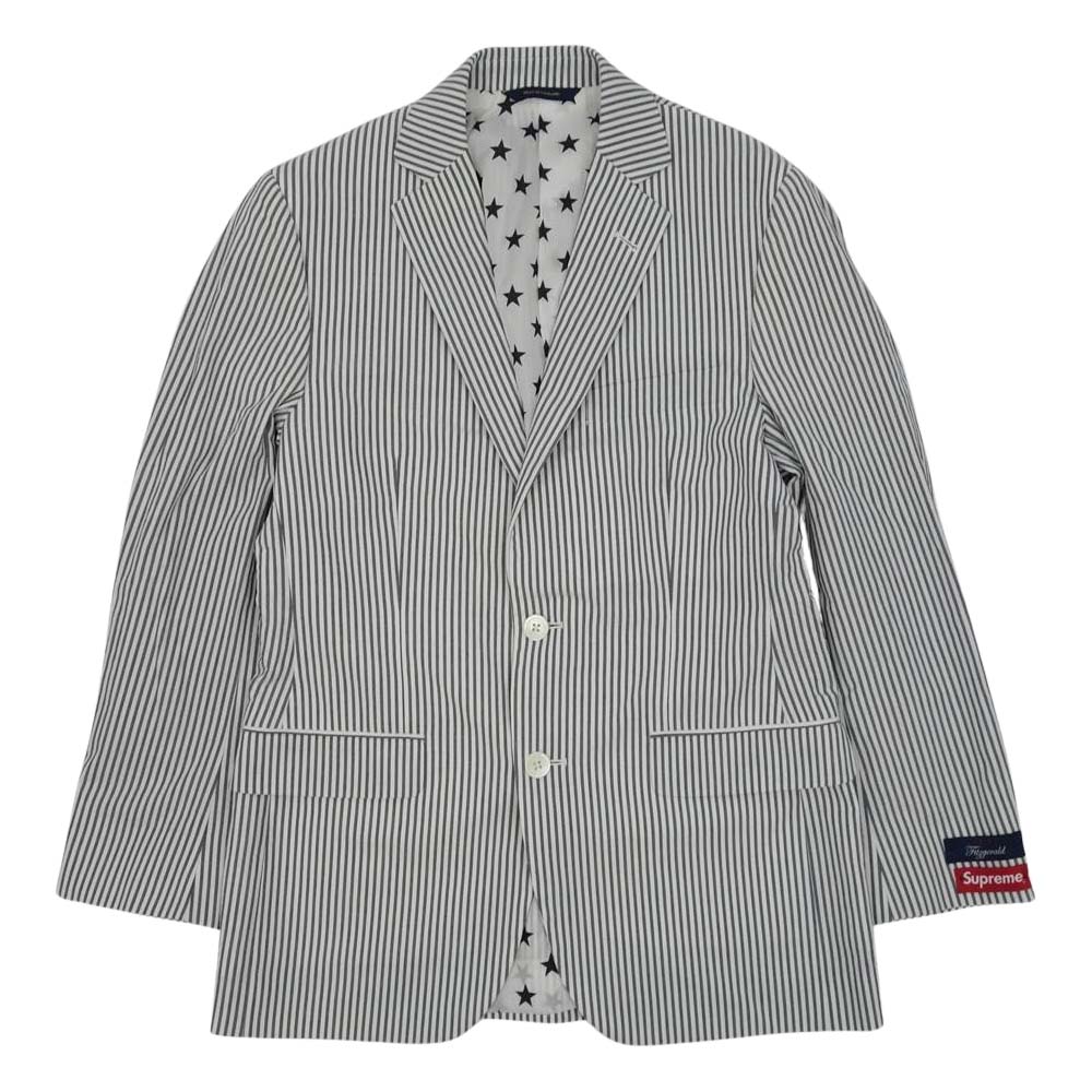 Supreme シュプリーム 14SS × Brooks Brothers ブルックスブラザーズ Seersucker Suit シアサッカー スーツ セットアップ グレー系 ホワイト系【中古】
