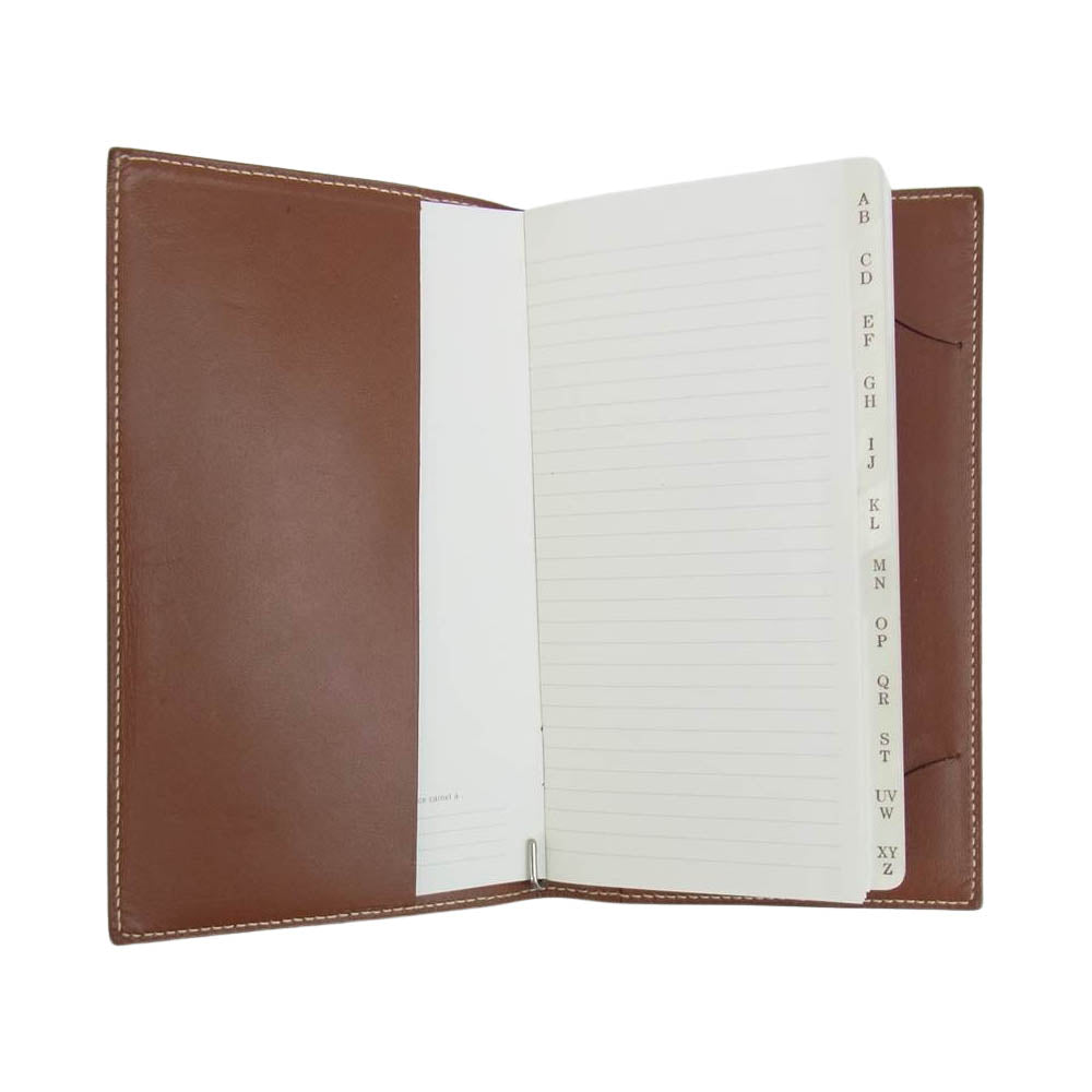 HERMES エルメス □H刻印 2004年製 アジェンダ アドレス帳 ブラウン系【中古】
