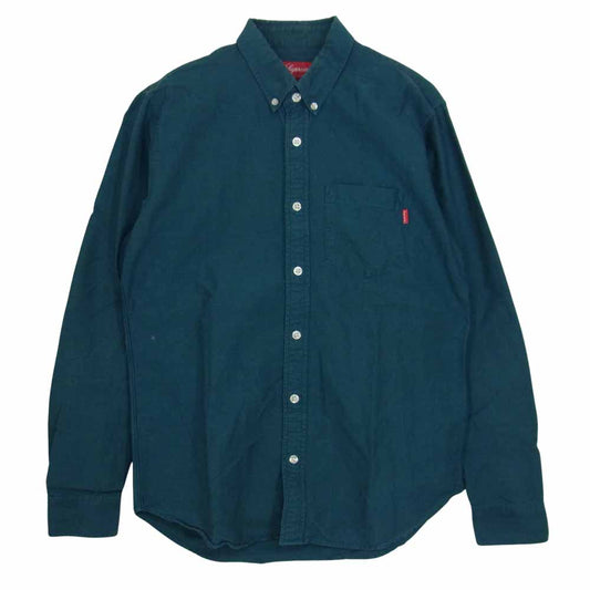 Supreme シュプリーム Button Down Shirt ボタン ダウン シャツ 緑 グリーン系 S【中古】