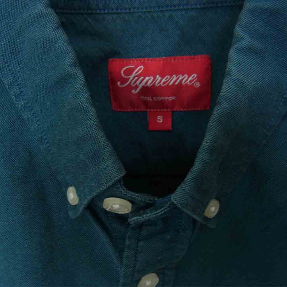 Supreme シュプリーム Button Down Shirt ボタン ダウン シャツ 緑 グリーン系 S【中古】