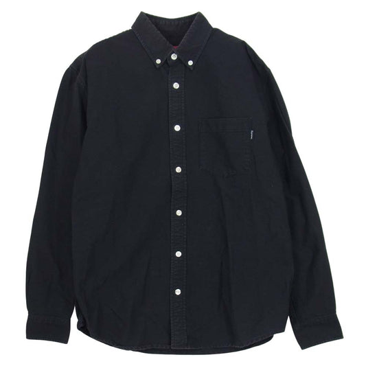 Supreme シュプリーム Button Down Shirt ボタン ダウン シャツ 黒 ブラック系 S【中古】