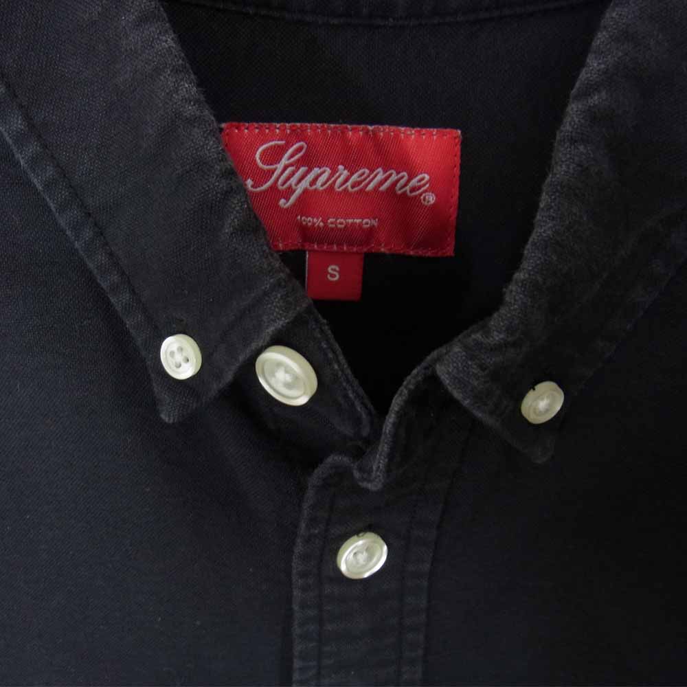 Supreme シュプリーム Button Down Shirt ボタン ダウン シャツ 黒 ブラック系 S【中古】