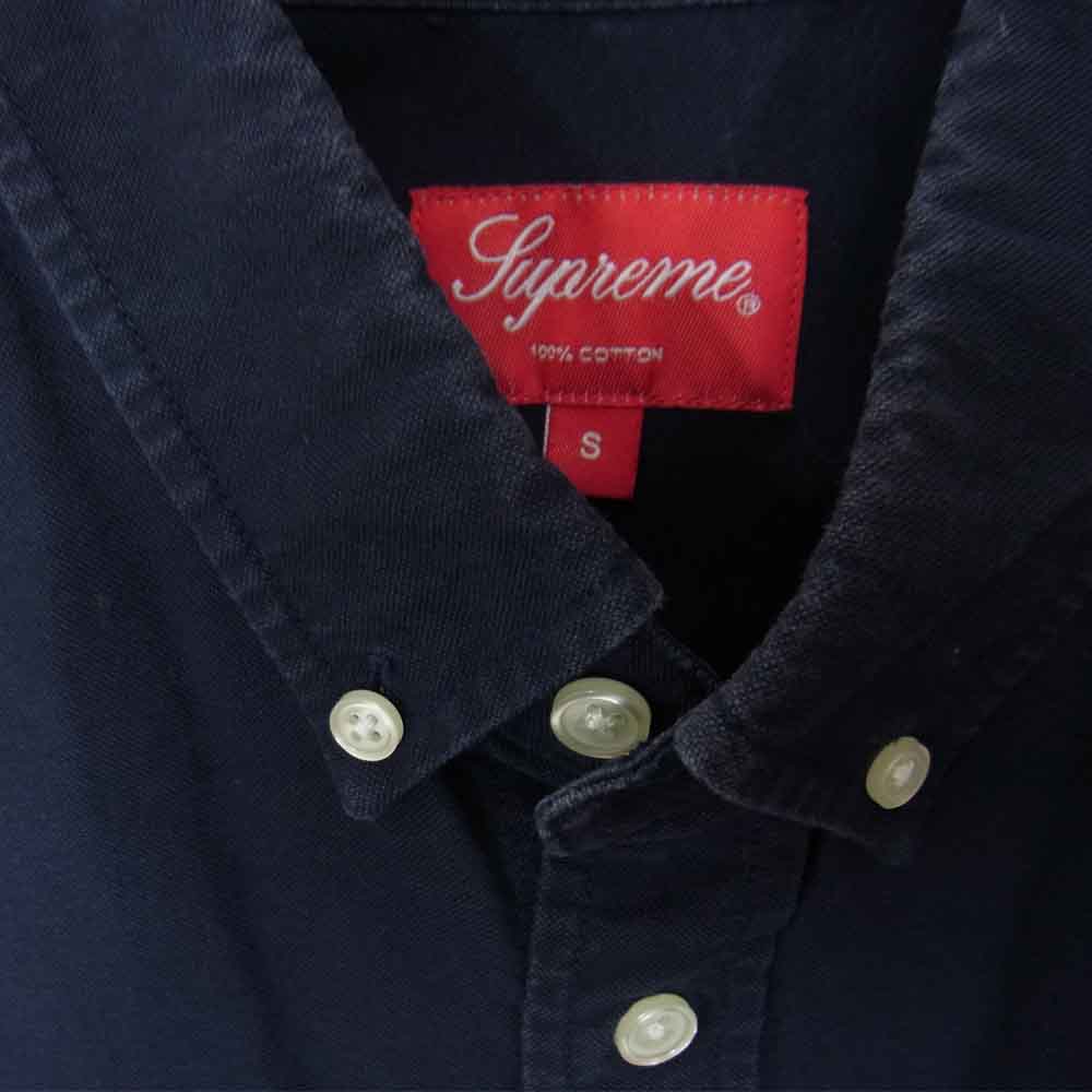 Supreme シュプリーム Button Down Shirt ボタン ダウン シャツ 紺 ネイビー系 S【中古】