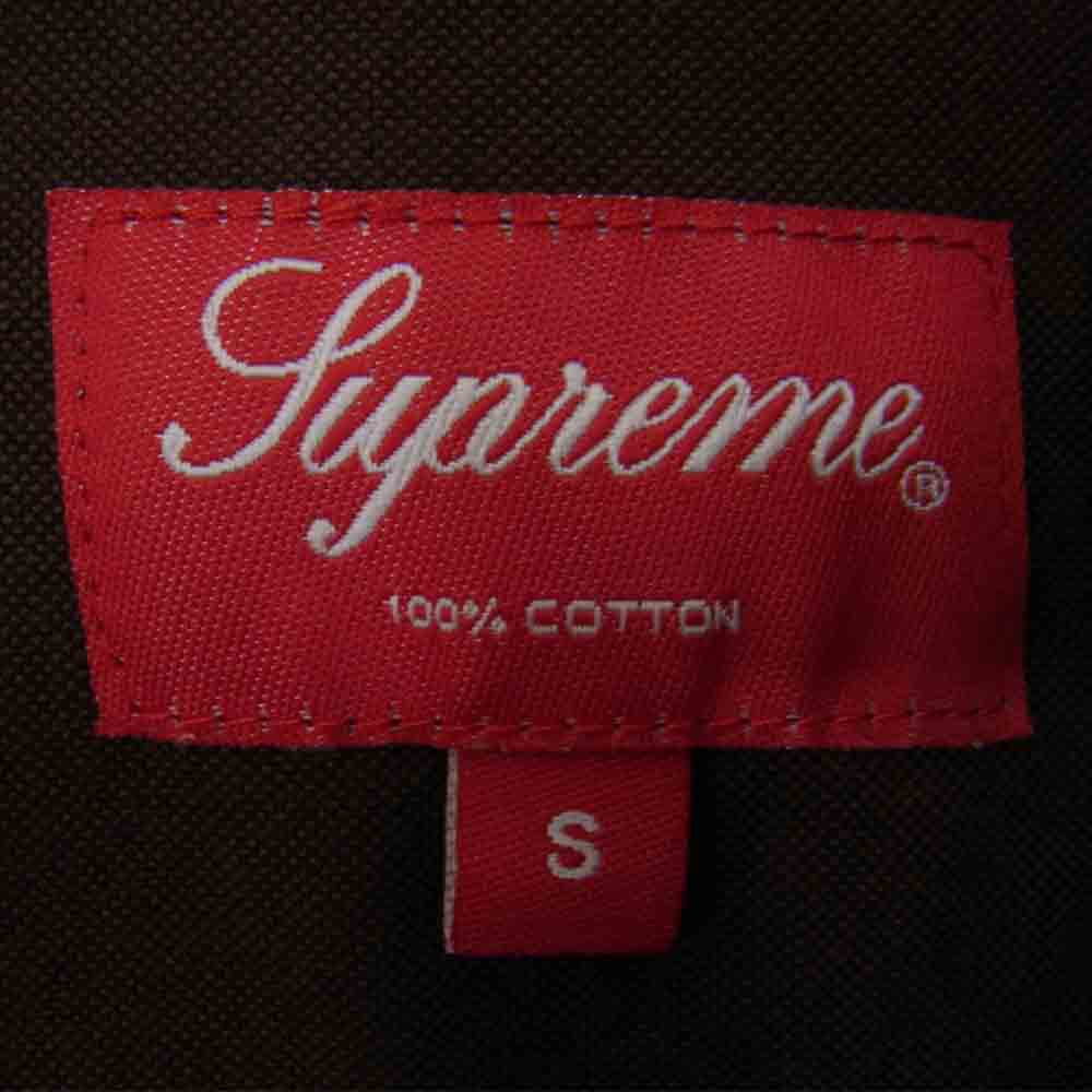 Supreme シュプリーム Button Down Shirt ボタン ダウン シャツ 茶 ブラウン系 S【中古】