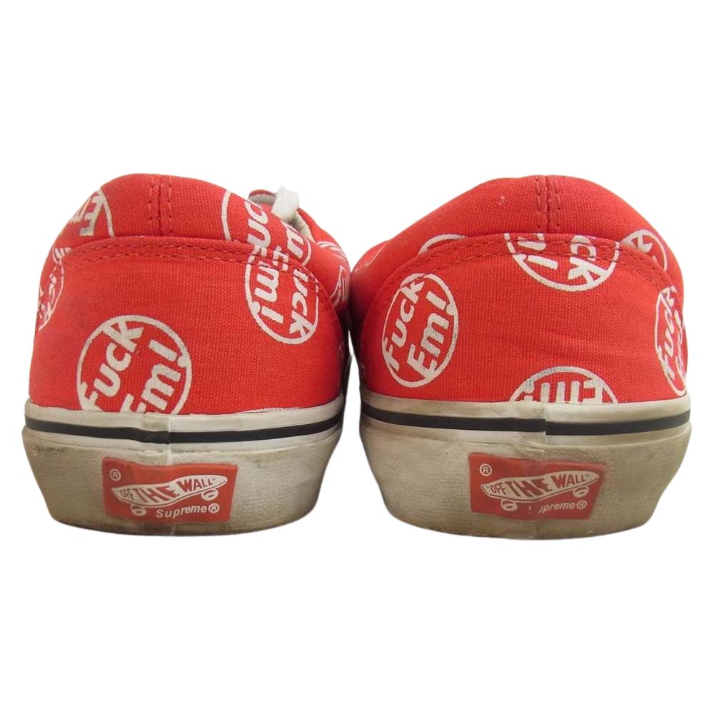 Supreme シュプリーム × Vans FUCK EM ERA バンズ エラ スニーカー レッド系 26.5cm【中古】