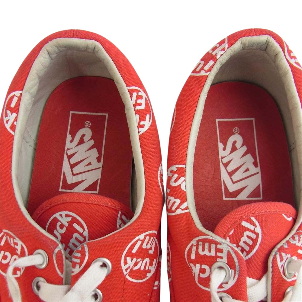 Supreme シュプリーム × Vans FUCK EM ERA バンズ エラ スニーカー レッド系 26.5cm【中古】