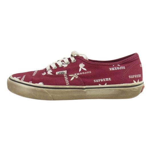 Supreme シュプリーム ×Playboy × Vans Authentic プレイボーイ バンズ オーセンティック スニーカー ワインレッド系 26.5cm【中古】