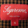 Supreme シュプリーム Houndstooth Flannel Shirt フランネル シャツ 茶 ブラウン系 S【中古】