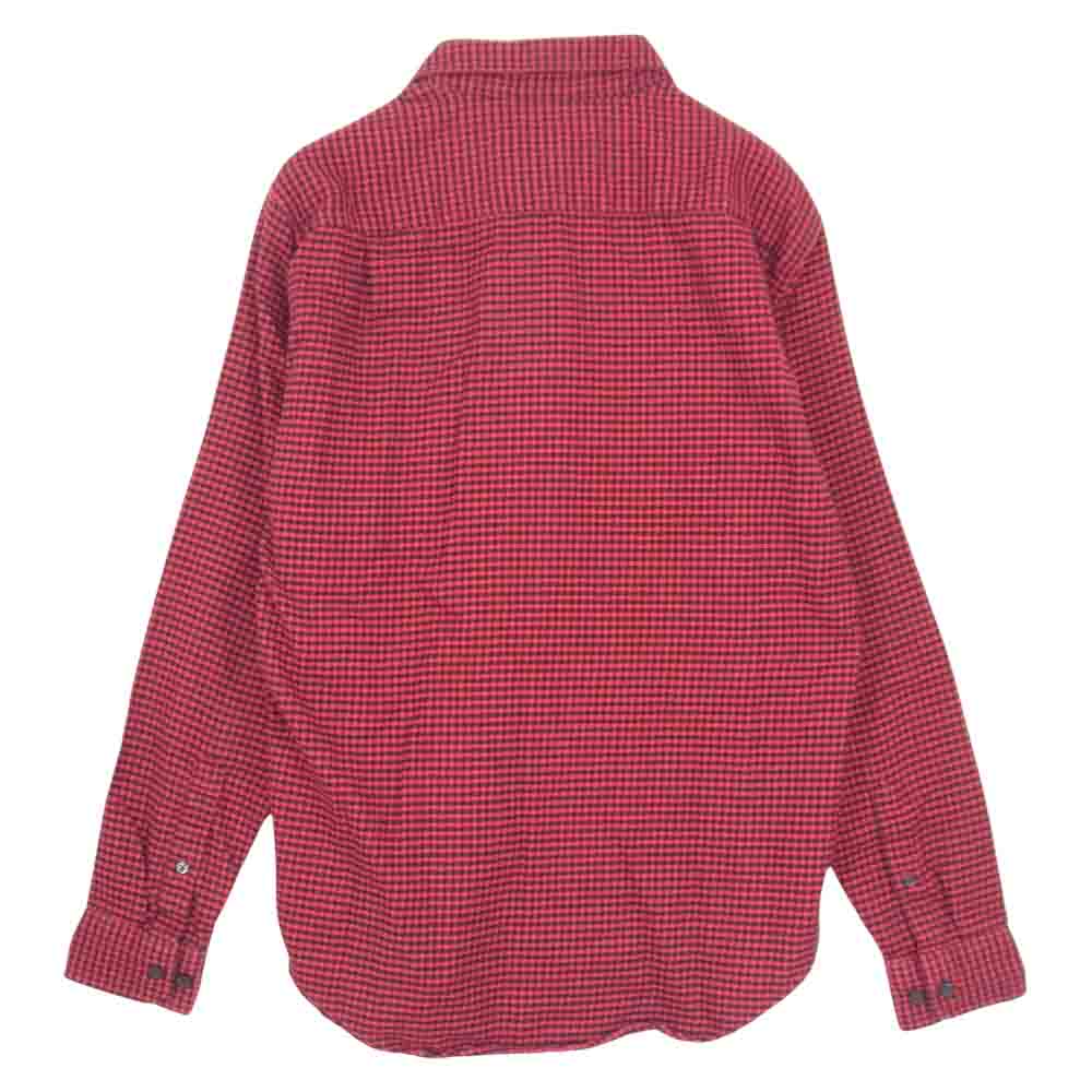Supreme シュプリーム Houndstooth Flannel Shirt フランネル シャツ 赤 レッド系 S【中古】