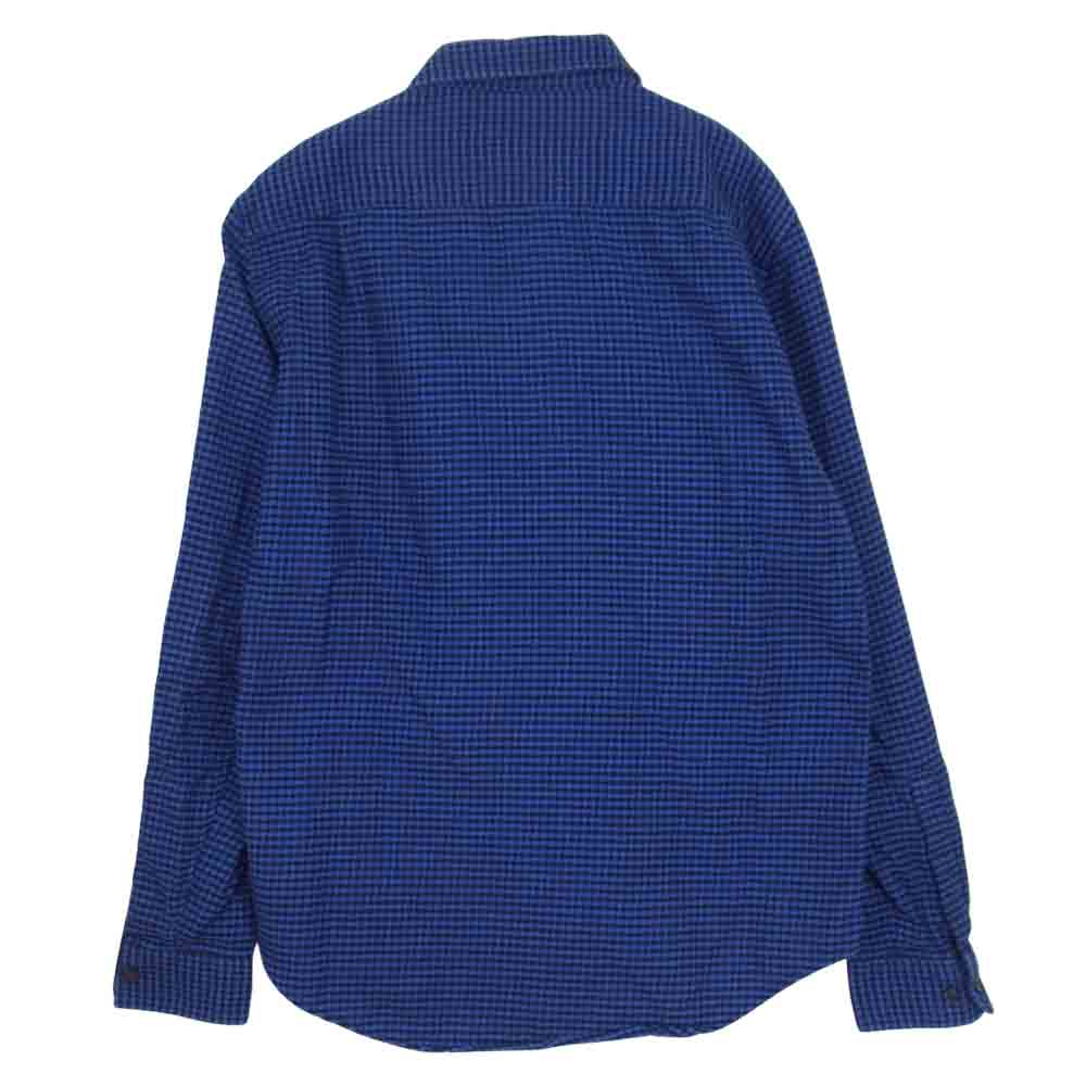 Supreme シュプリーム Houndstooth Flannel Shirt フランネル シャツ 青 ブルー系 S【中古】