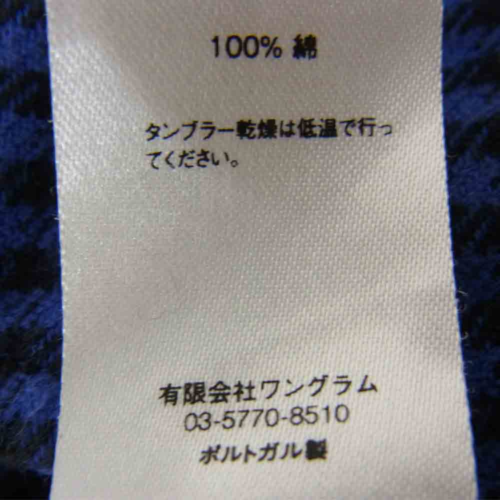 Supreme シュプリーム Houndstooth Flannel Shirt フランネル シャツ 青 ブルー系 S【中古】