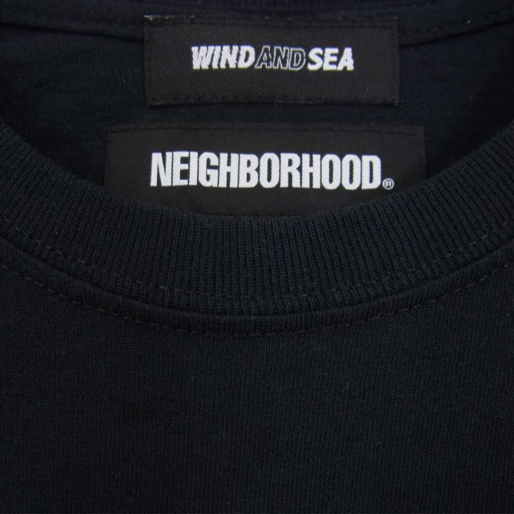 NEIGHBORHOOD ネイバーフッド 211EL04N-STM01S × WIND AND SEA ウィンダンシー CASETIFY ケースティファイ プリント 半袖 Tシャツ ブラック系 M【中古】