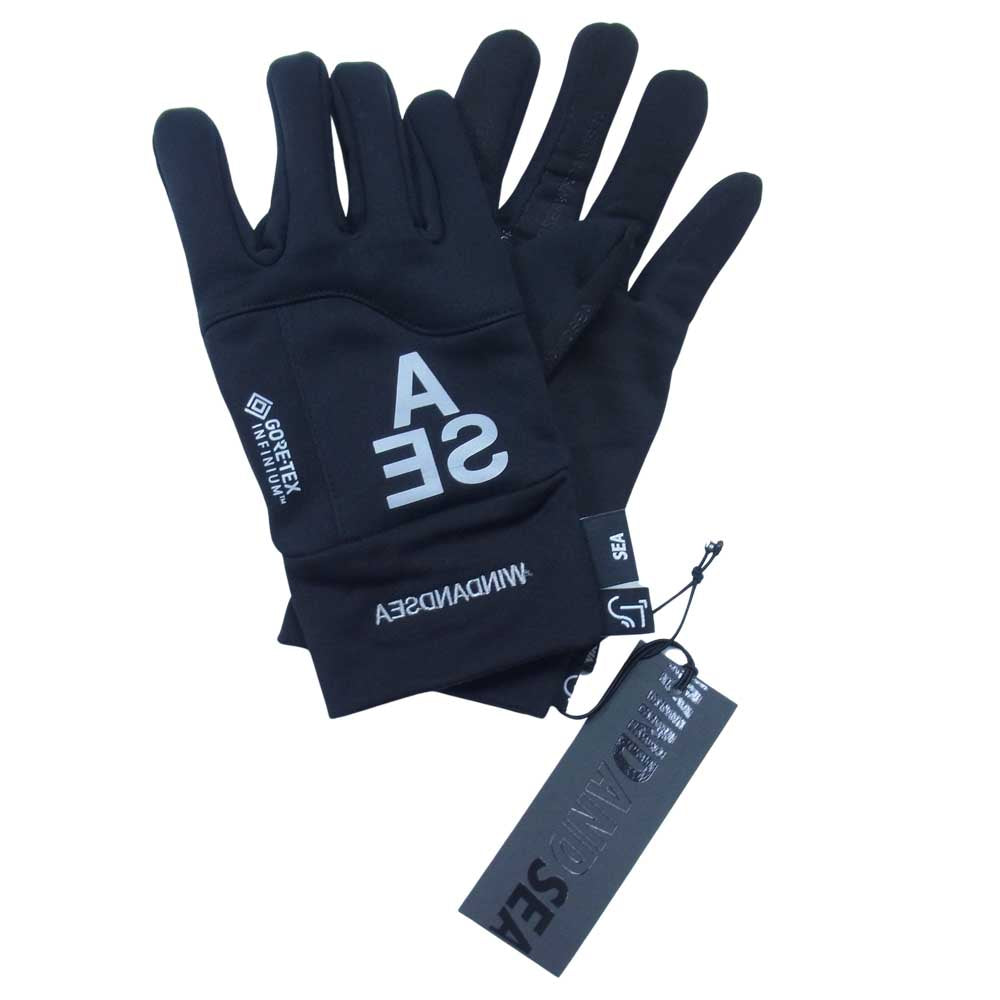 WIND AND SEA ウィンダンシー WDS-ASRM-02 × Ashram Glove アシュラムグローブ GORE-TEX Infinum Glove グローブ 手袋 ブラック系 F【中古】