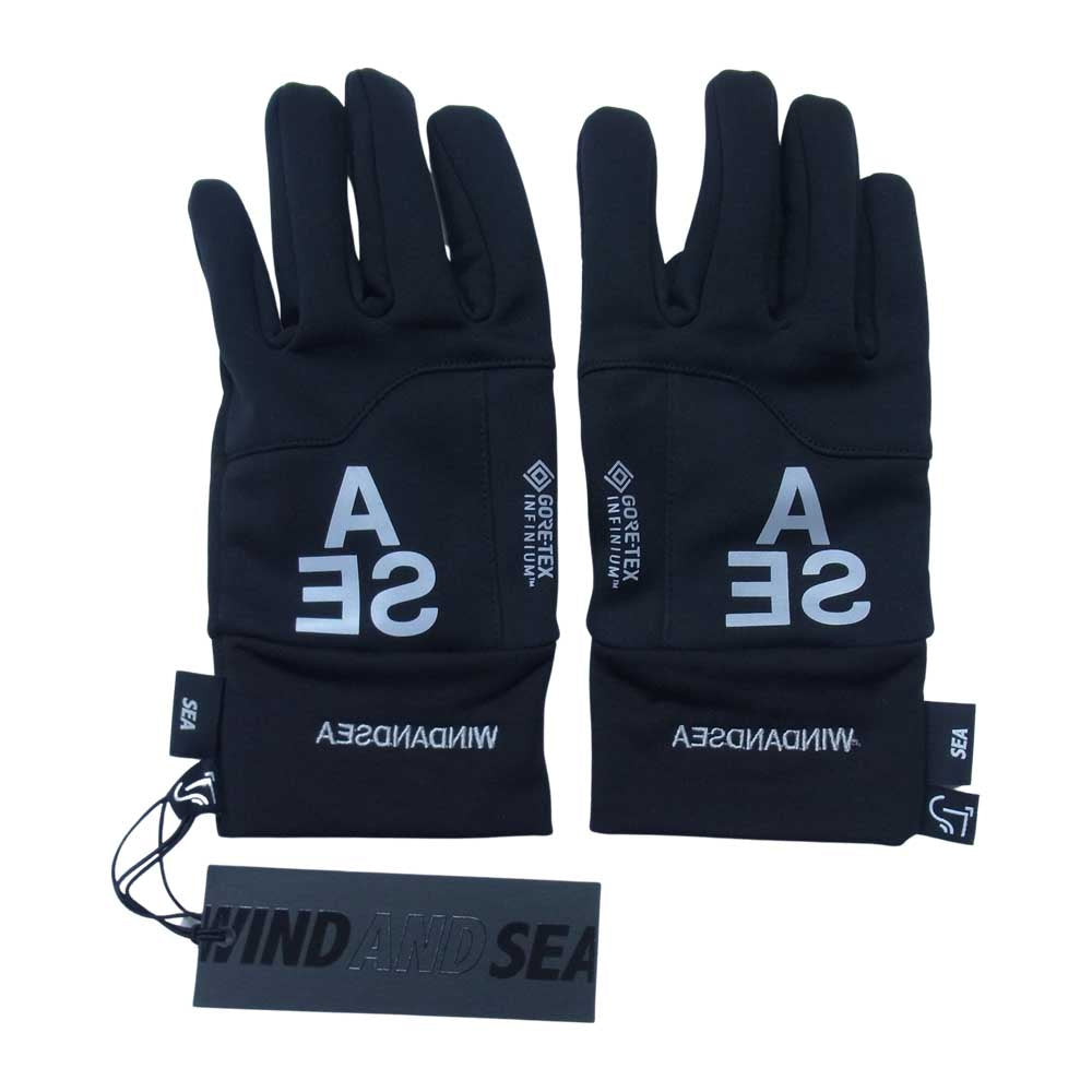 WIND AND SEA ウィンダンシー WDS-ASRM-02 × Ashram Glove アシュラムグローブ GORE-TEX Infinum Glove グローブ 手袋 ブラック系 F【中古】