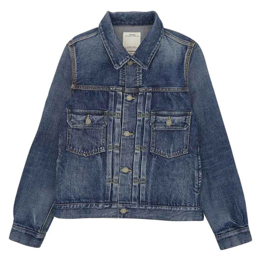 VISVIM ビズビム 22SS 0122105006001 SS 101 JKT DMGD ダメージ加工 デニム ジャケット インディゴブルー系【極上美品】【中古】