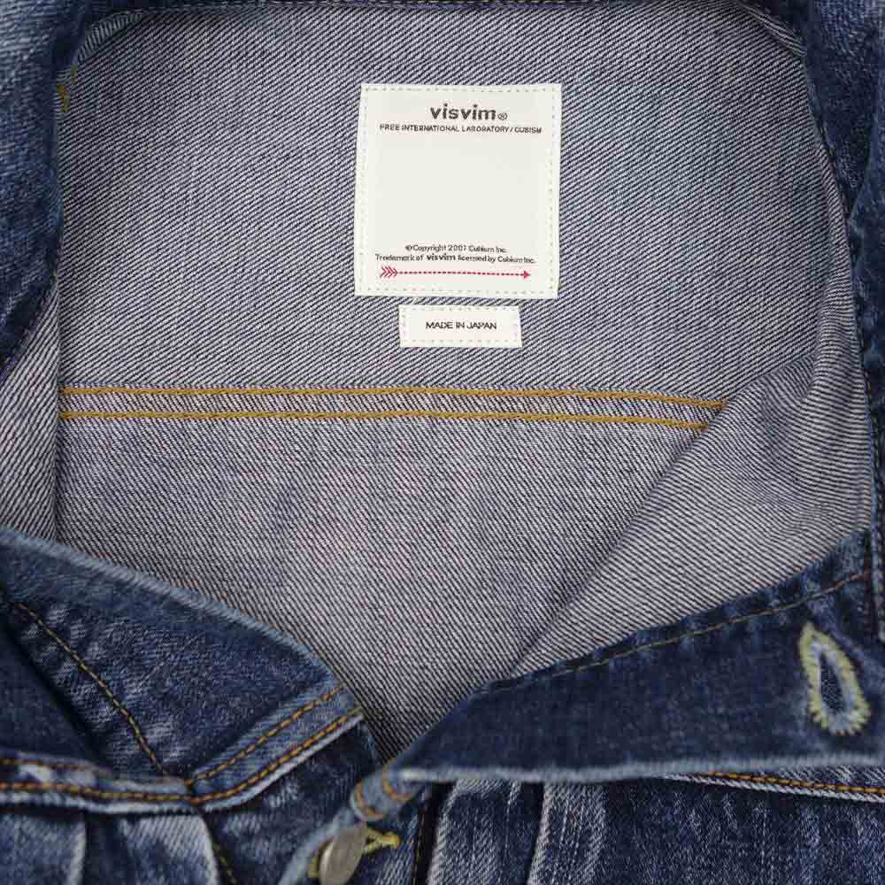 VISVIM ビズビム 22SS 0122105006001 SS 101 JKT DMGD ダメージ加工 デニム ジャケット インディゴブルー系【極上美品】【中古】