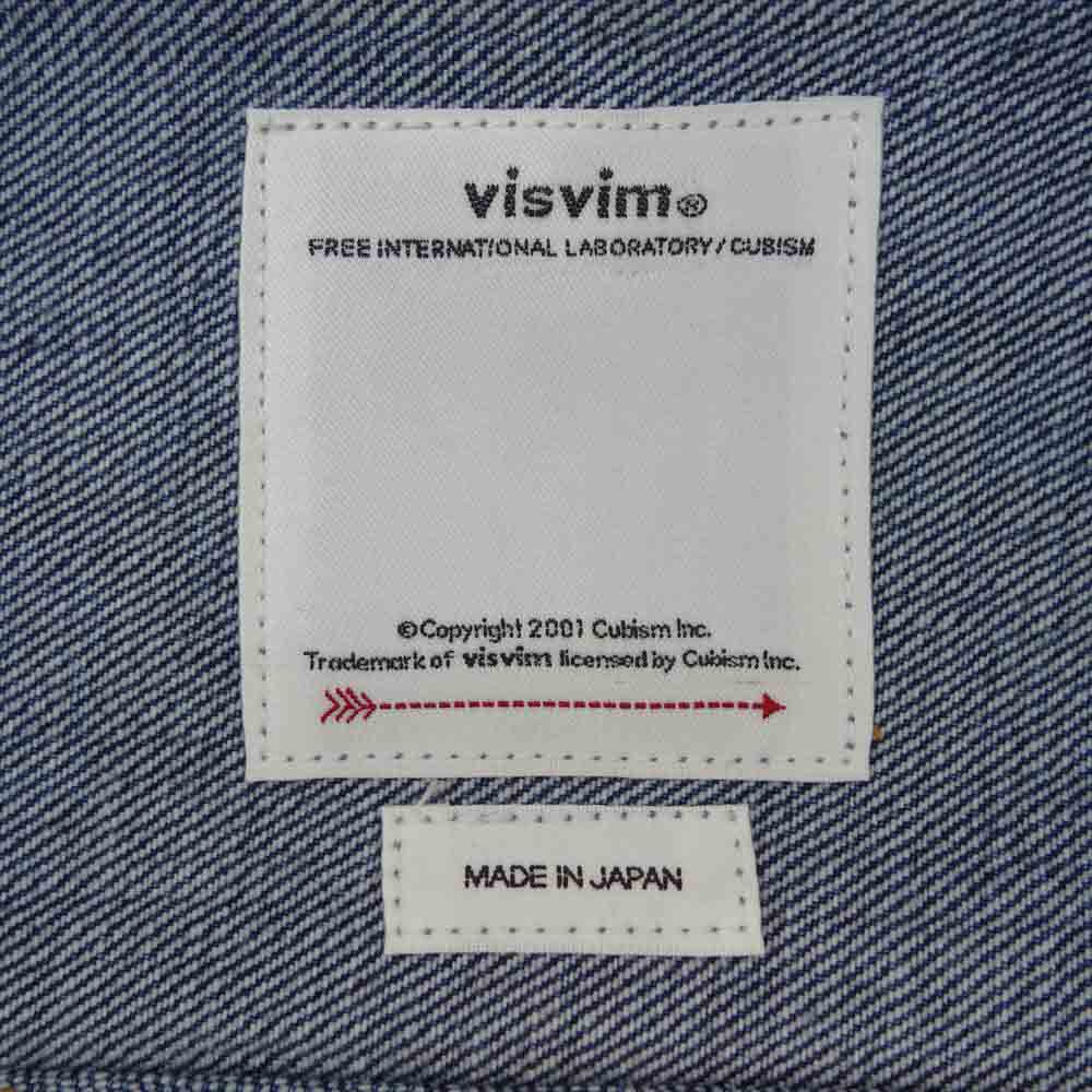 VISVIM ビズビム 22SS 0122105006001 SS 101 JKT DMGD ダメージ加工 デニム ジャケット インディゴブルー系【極上美品】【中古】