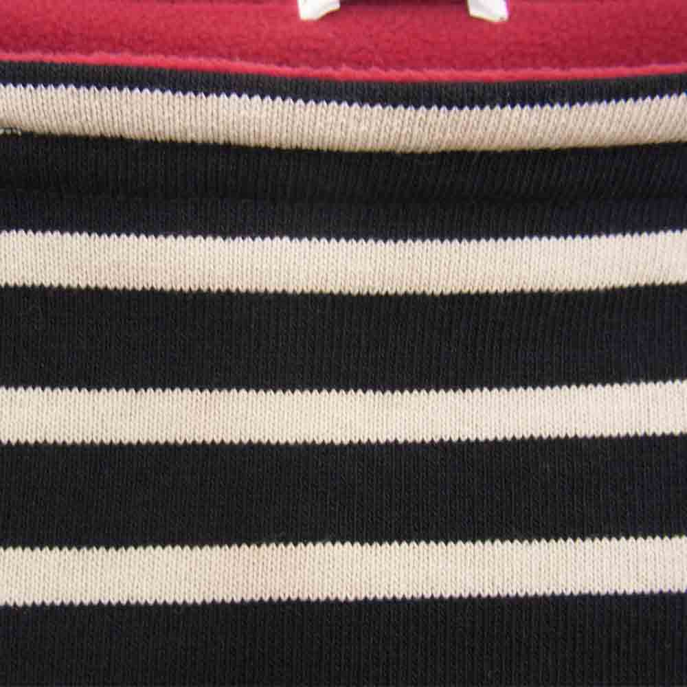 ORCIVAL オーシバル 19A-NW-002 フリースライニング コットンロード ボーダー カットソー ボートネック バスクシャツ ブラック系 4【美品】【中古】