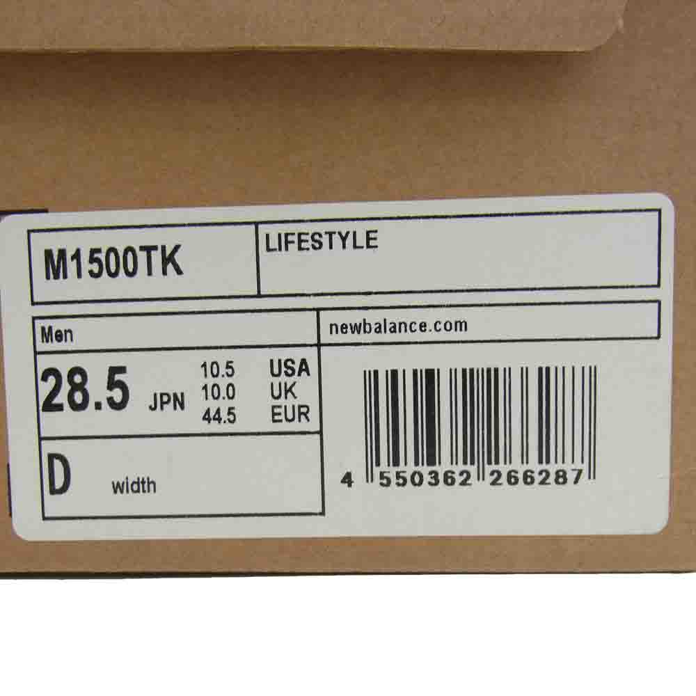 NEW BALANCE ニューバランス 国内正規品 英国製 M1500TK トリプルブラック レザー ローカット スニーカー ブラック系 US10.58D【新古品】【未使用】【中古】