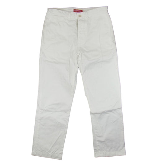 Supreme シュプリーム 15SS Chino Pant クラウン チノパンツ ホワイト系 S【中古】