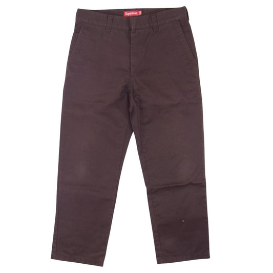 Supreme シュプリーム ワングラムタグ Work Pant ワーク パンツ ブラウン ブラウン系 30【中古】