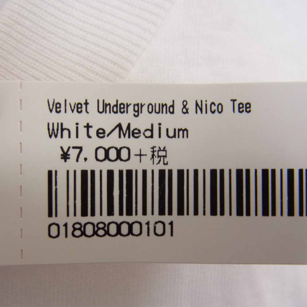 Supreme シュプリーム 19AW Velvet Underground & Nico Tee ベルベット アンダーグラウンド ニコ 半袖 Tシャツ ホワイト系 M【新古品】【未使用】【中古】