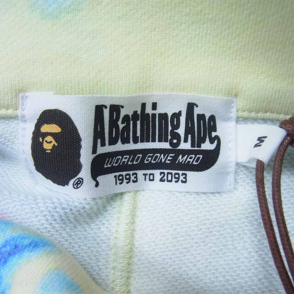 A BATHING APE アベイシングエイプ 1I30113008 TIE DYE STAND COLLAR LOOSE FIT SWEAT タイダイ スタンドカラー ルーズフィット スウェット マルチカラー系 M【新古品】【未使用】【中古】