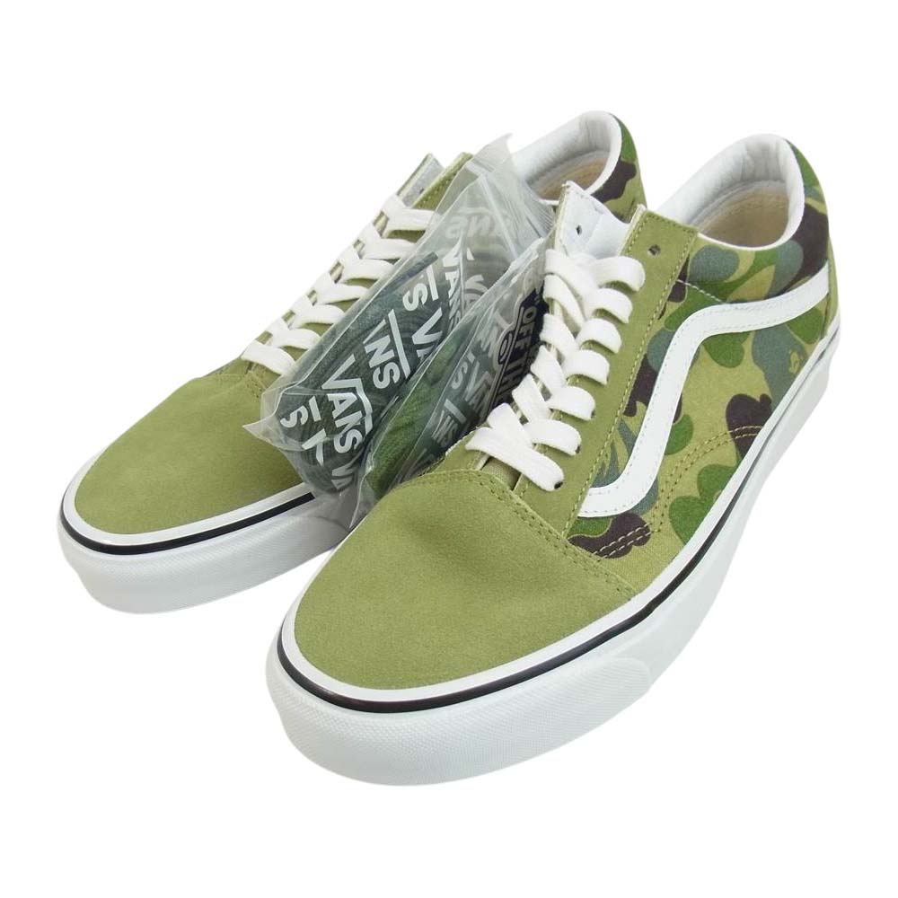 A BATHING APE アベイシングエイプ 1H73191910 × VANS バンズ ABC Camo Old Skool カモ オールドスクール グリーン系 29cm【新古品】【未使用】【中古】