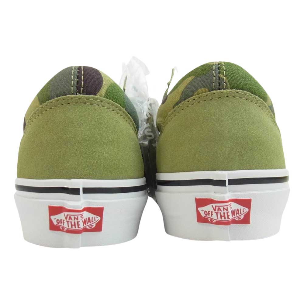 A BATHING APE アベイシングエイプ 1H73191910 × VANS バンズ ABC Camo Old Skool カモ オールドスクール グリーン系 29cm【新古品】【未使用】【中古】