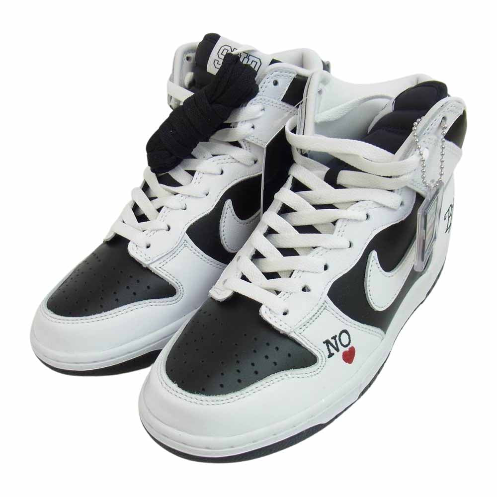 Supreme シュプリーム 22SS DN3741-002 NIKE SB Dunk High By Any Means ナイキ ダンク バイエニーミーンズ ブラック×ホワイト 25.5cm【新古品】【未使用】【中古】