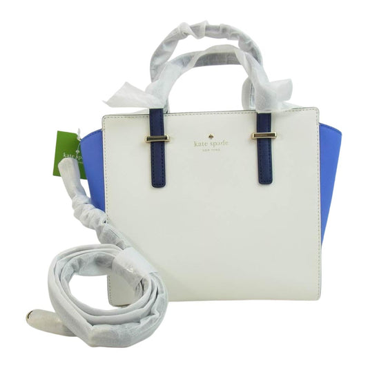 Kate Spade ケイトスペード PXRU5491 CEDAR STREET 2WAY バイカラー ショルダー ハンドバッグ ホワイト系 ブルー系【新古品】【未使用】【中古】