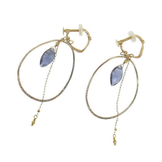 アガット 2018 WINTER limited フープ チャーム イヤリング ゴールド系【中古】