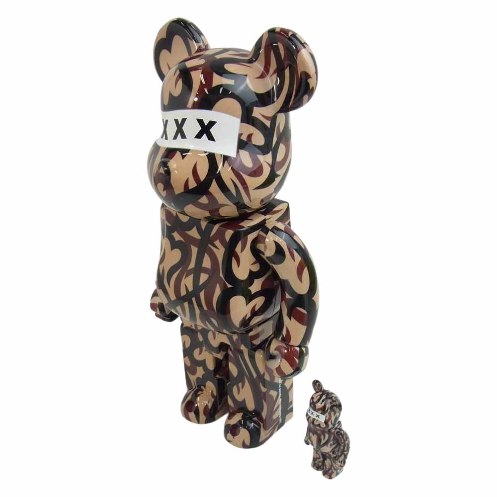 NUMBER(N)INE ナンバーナイン × GOT SELECTION XXX ゴットセレクショントリプルエックス × MEDICOM TOY メディコムトイ BE@RBRICK ベアブリック 100% & 400% ブラウン系【中古】