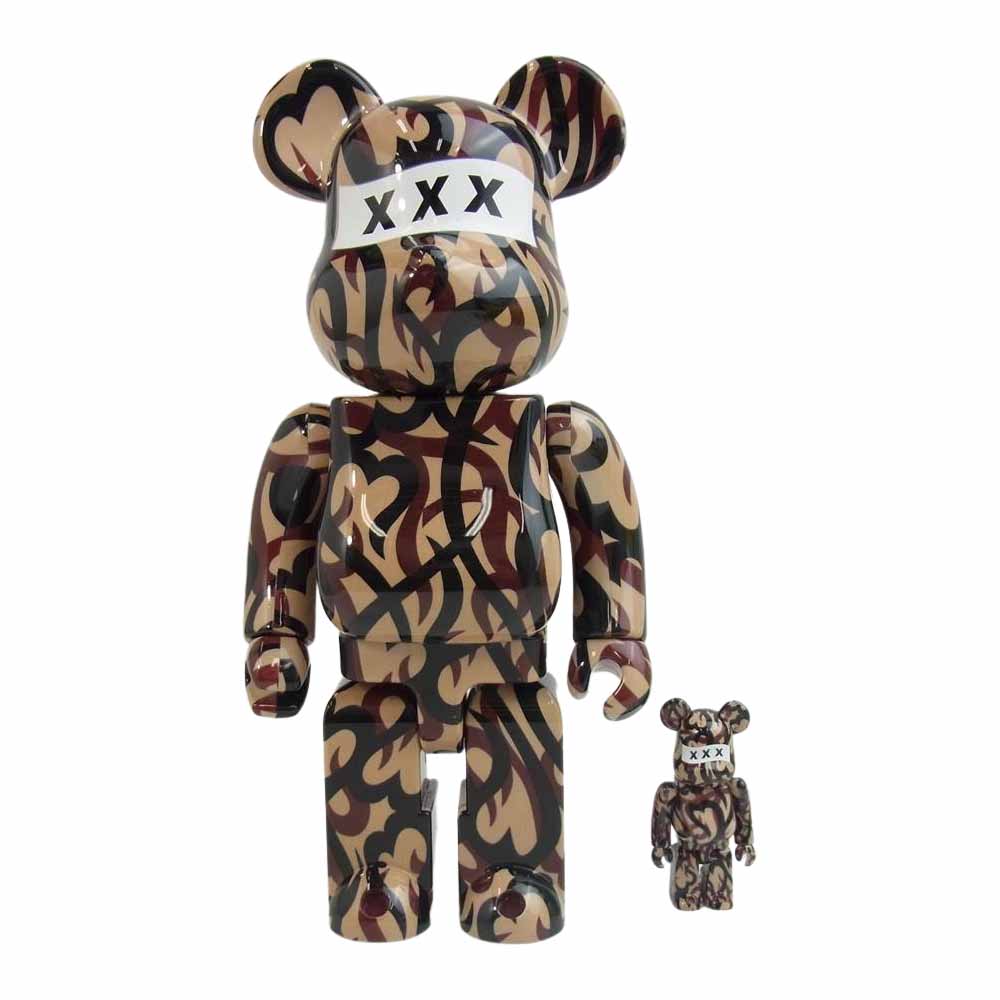 NUMBER(N)INE ナンバーナイン × GOT SELECTION XXX ゴットセレクショントリプルエックス × MEDICOM TOY メディコムトイ BE@RBRICK ベアブリック 100% & 400% ブラウン系【中古】