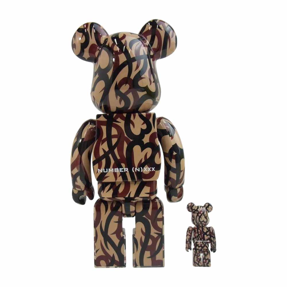 NUMBER(N)INE ナンバーナイン × GOT SELECTION XXX ゴットセレクショントリプルエックス × MEDICOM TOY メディコムトイ BE@RBRICK ベアブリック 100% & 400% ブラウン系【中古】