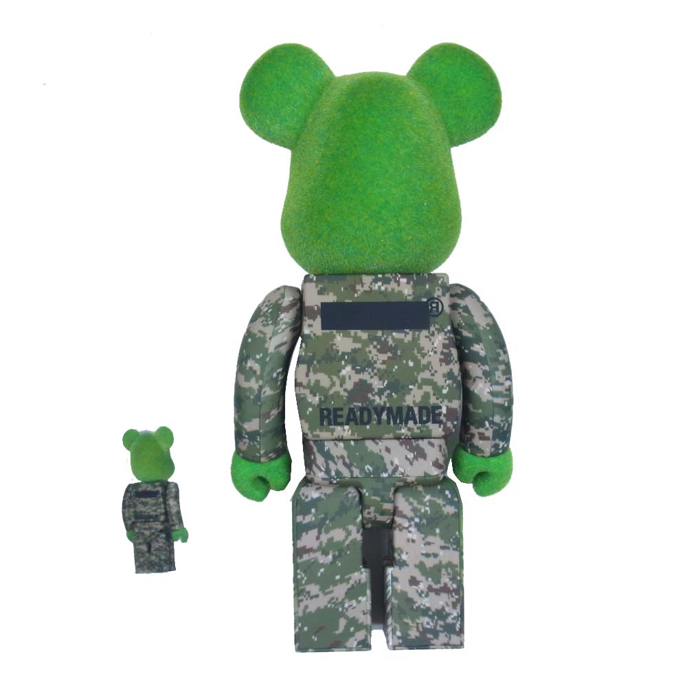 READY MADE レディメイド × F.C.R.B エフシーアールビー × MEDICOM TOY メディコムトイ BE@RBRICK ベアブリック 100% & 400% グリーン系【美品】【中古】