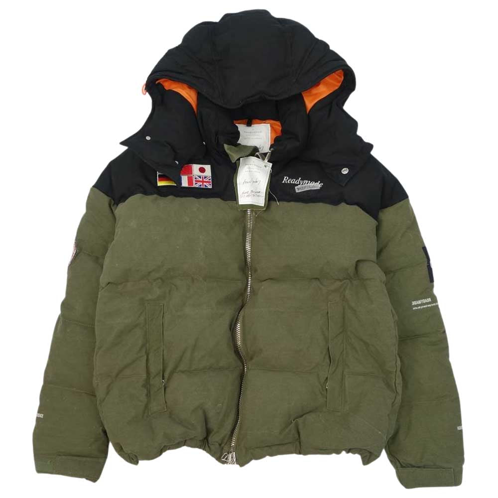 READY MADE レディメイド RE-CO-KH-00-00-39 2TONE DOWN JACKET 2トーン ダウン ジャケット カーキ系 3【新古品】【未使用】【中古】