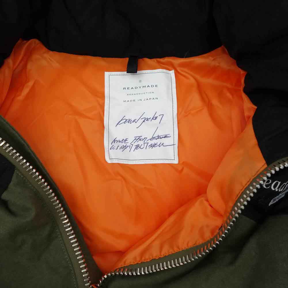 READY MADE レディメイド RE-CO-KH-00-00-39 2TONE DOWN JACKET 2トーン ダウン ジャケット カーキ系 3【新古品】【未使用】【中古】