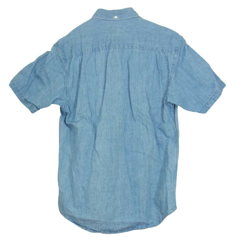 Supreme シュプリーム 14SS Denim S/S Shirt デニム リネン 半袖シャツ ブルー系 S【中古】