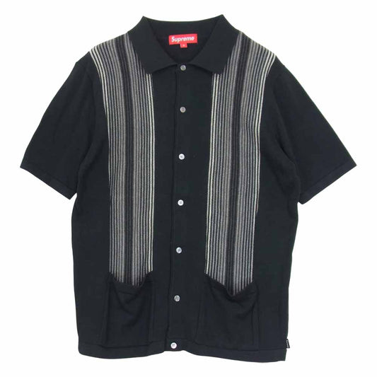 Supreme シュプリーム 13SS S/S Polo Sweater 半袖 ポロ セーター ブラック系 S【中古】