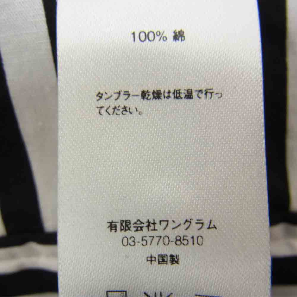 Supreme シュプリーム 14SS Striped Garage Shirt コットン ストライプ ワーク 半袖 シャツ ホワイト/ブラック S【中古】