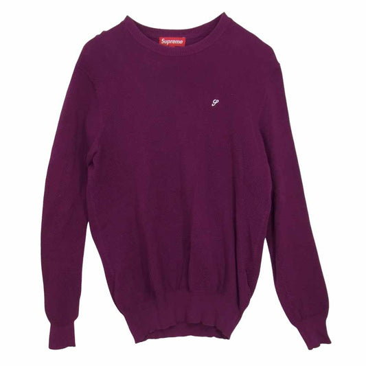 Supreme シュプリーム 12SS Birdseye Pique Sweater バーズアイ ピケ セーター エンジ系 S【中古】