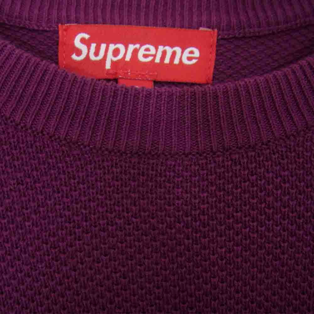 Supreme シュプリーム 12SS Birdseye Pique Sweater バーズアイ ピケ セーター エンジ系 S【中古】