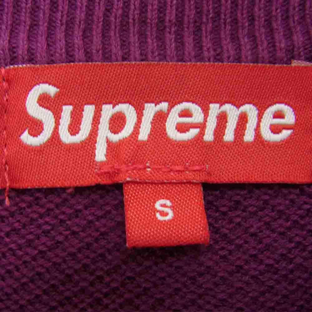 Supreme シュプリーム 12SS Birdseye Pique Sweater バーズアイ ピケ セーター エンジ系 S【中古】