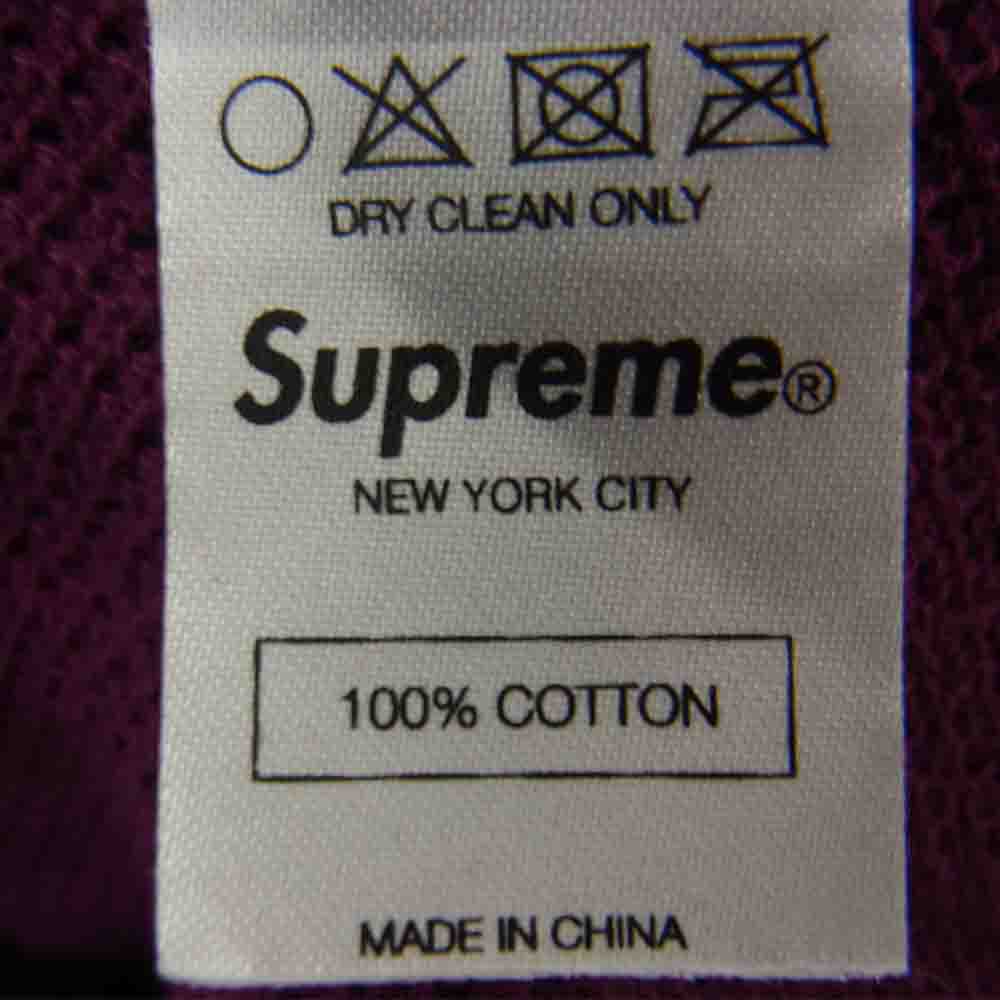 Supreme シュプリーム 12SS Birdseye Pique Sweater バーズアイ ピケ セーター エンジ系 S【中古】