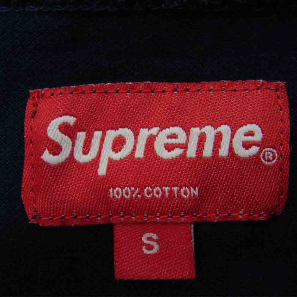 Supreme シュプリーム 14AW Solid L/S Polo ロングスリーブ ポロ シャツ ネイビー ネイビー系 S【中古】