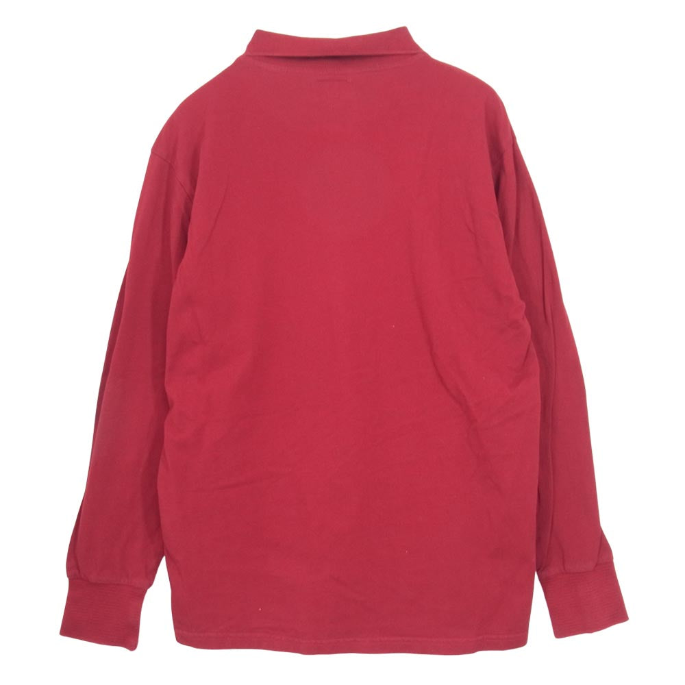 Supreme シュプリーム 14AW Solid L/S Polo ロングスリーブ ポロ シャツ レッド レッド系 S【中古】