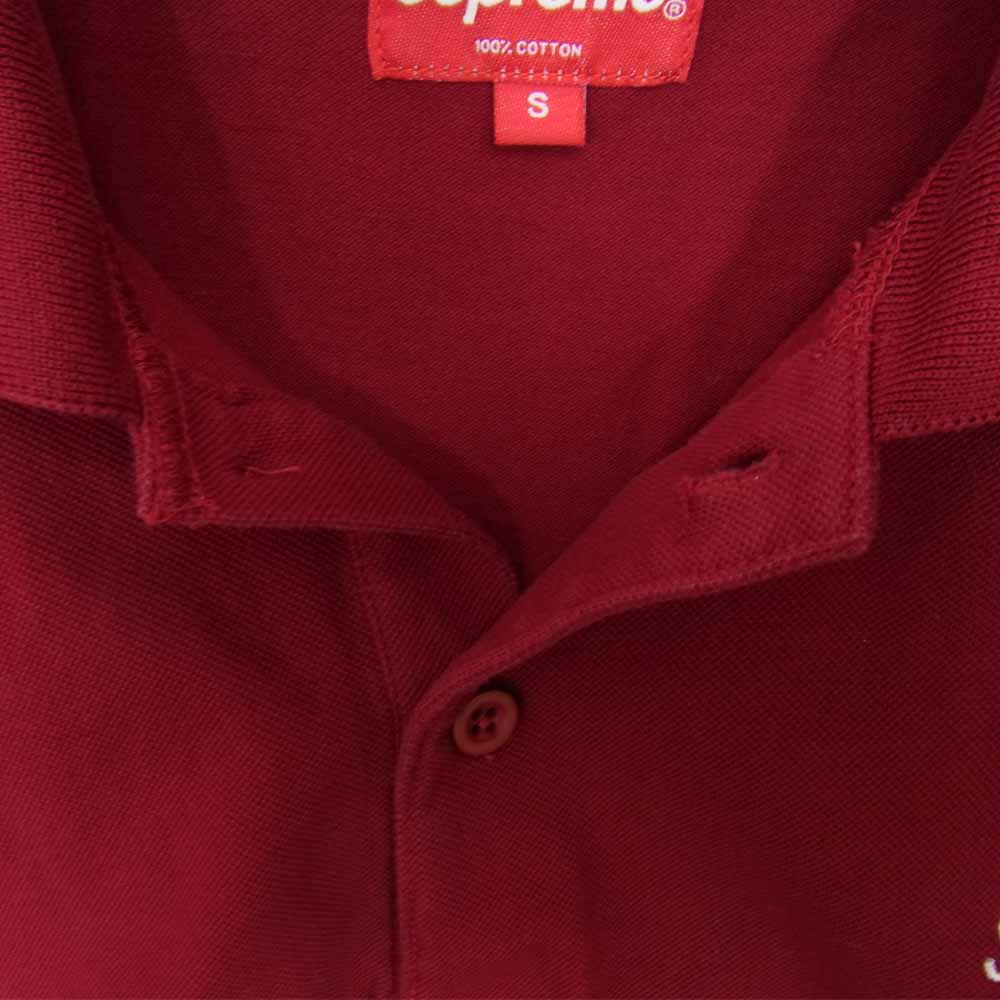 Supreme シュプリーム 14AW Solid L/S Polo ロングスリーブ ポロ シャツ レッド レッド系 S【中古】