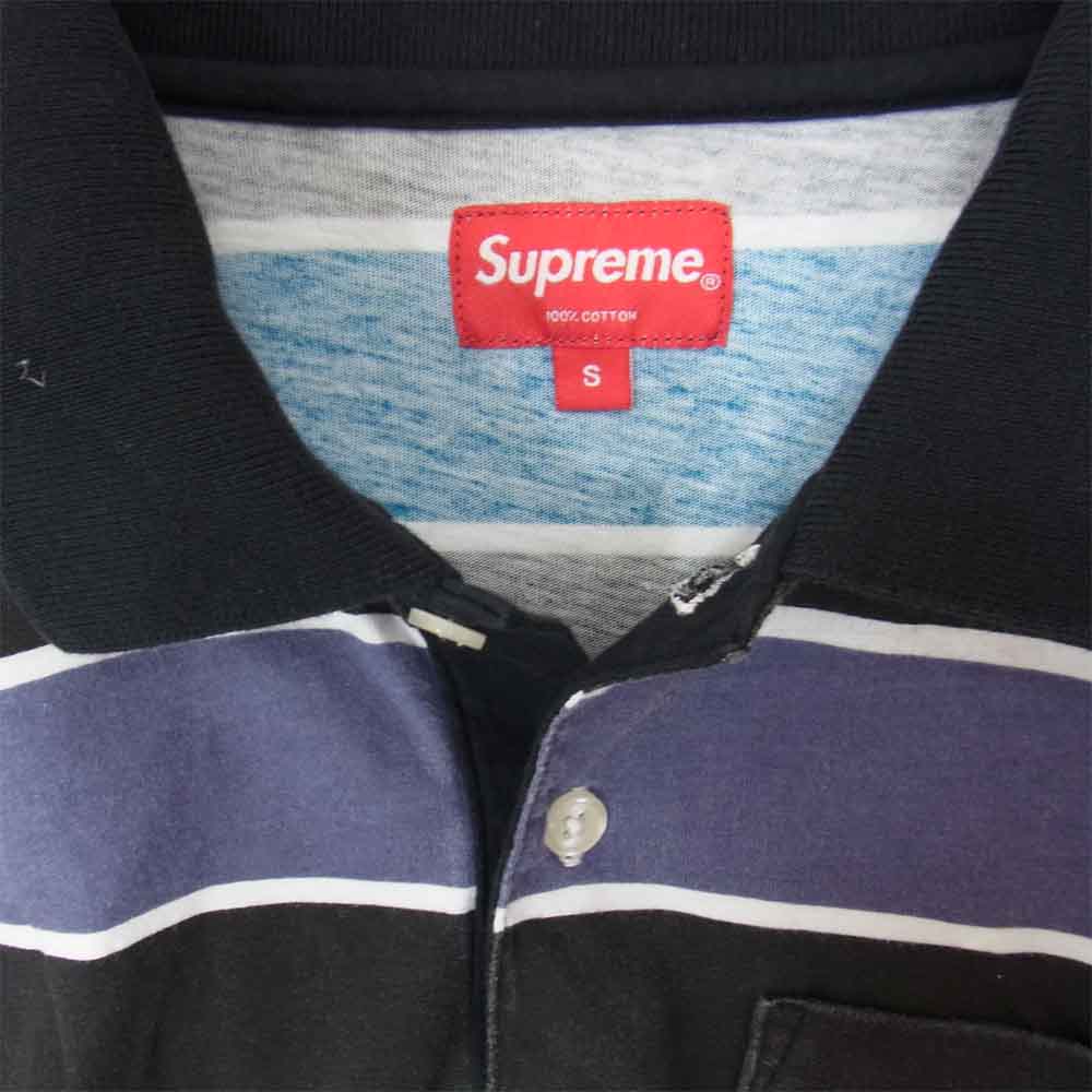 Supreme シュプリーム 15SS Classic Stripe Polo クラシック ストライプ ポロ シャツ マルチカラー系 S【中古】